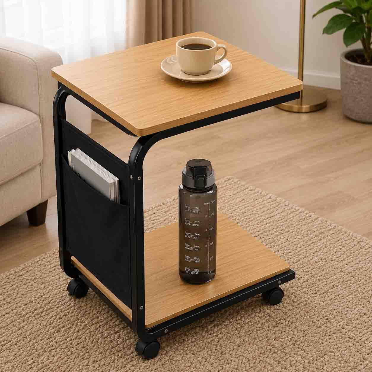 Moveable Side Table – Wood